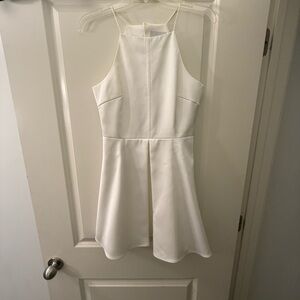 C/MEO Collective White Halter Mini Dress